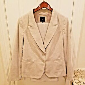 The Limited Womens Beige Suit Jacket Size 10 & Pants Size 6 Regular Feminine